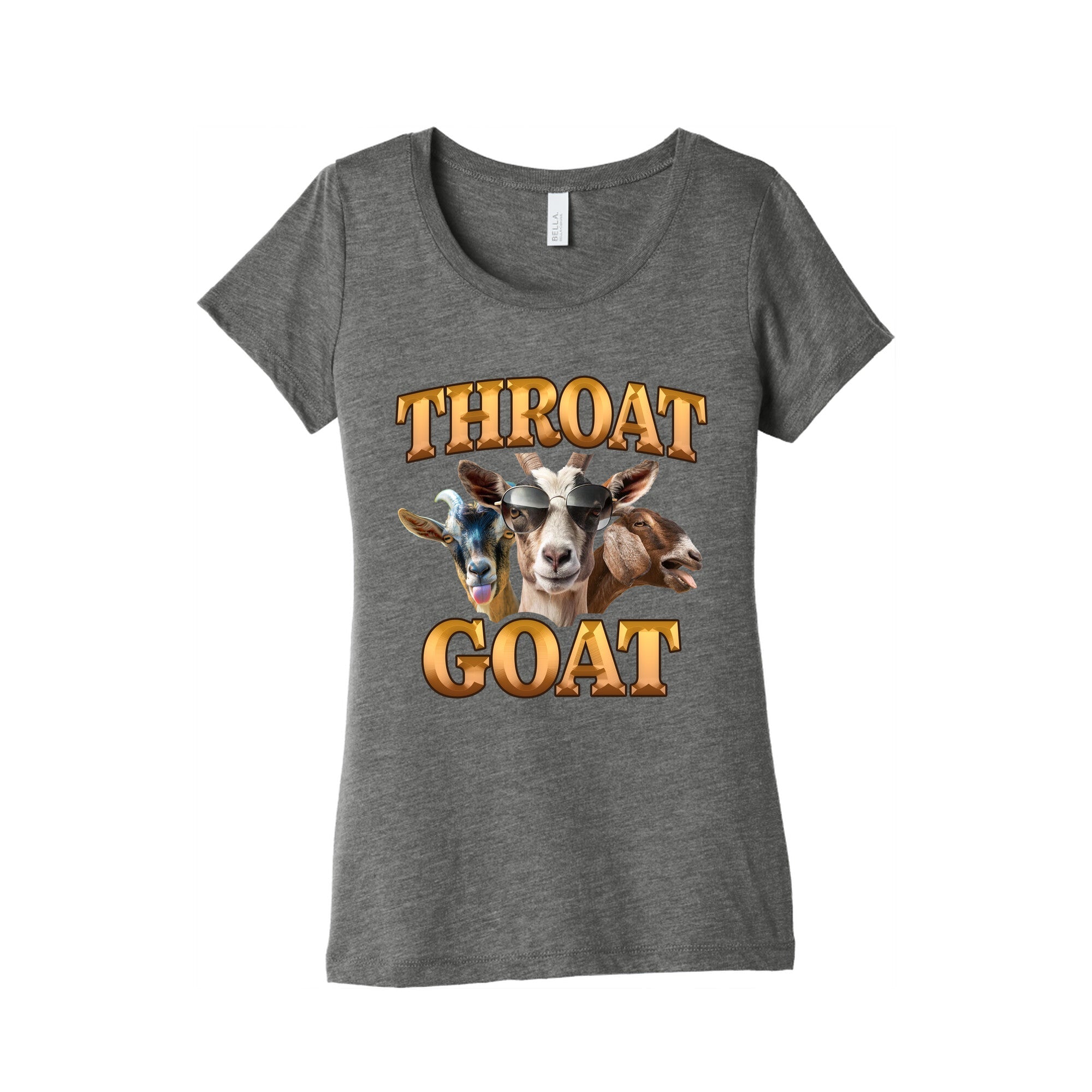 Throat Goat Womens Triblend - Adult & Kids T-Shirts, Sweatshirts & Hoodies apparel design preview 1