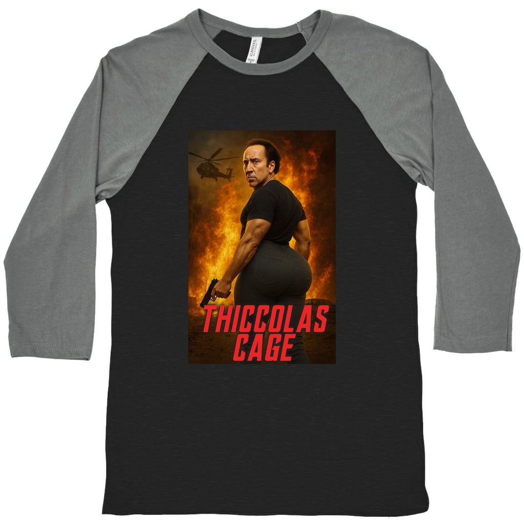 Thiccolas Cage Baseball - Adult & Kids T-Shirts, Sweatshirts & Hoodies apparel design preview 1