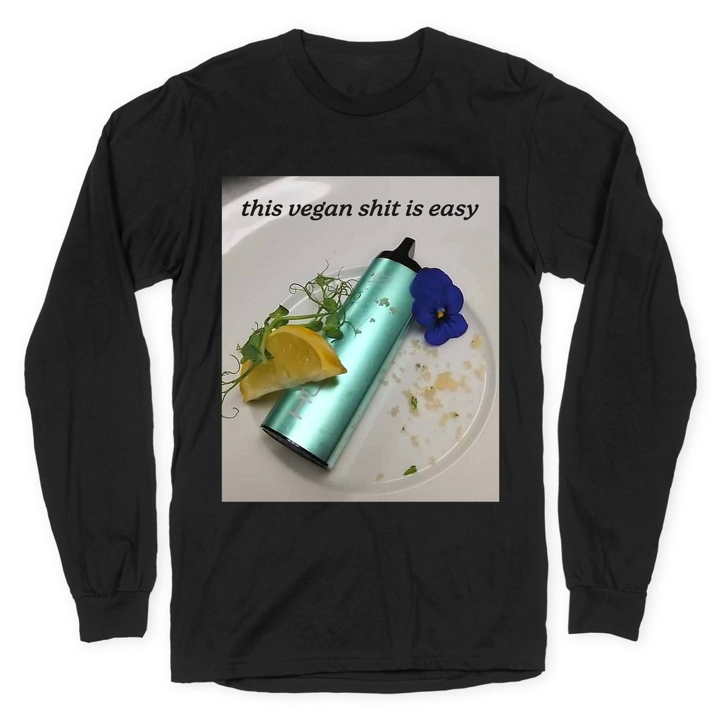 This Vegan Shit is Easy - Adult & Kids T-Shirts, Sweatshirts & Hoodies apparel design preview 1