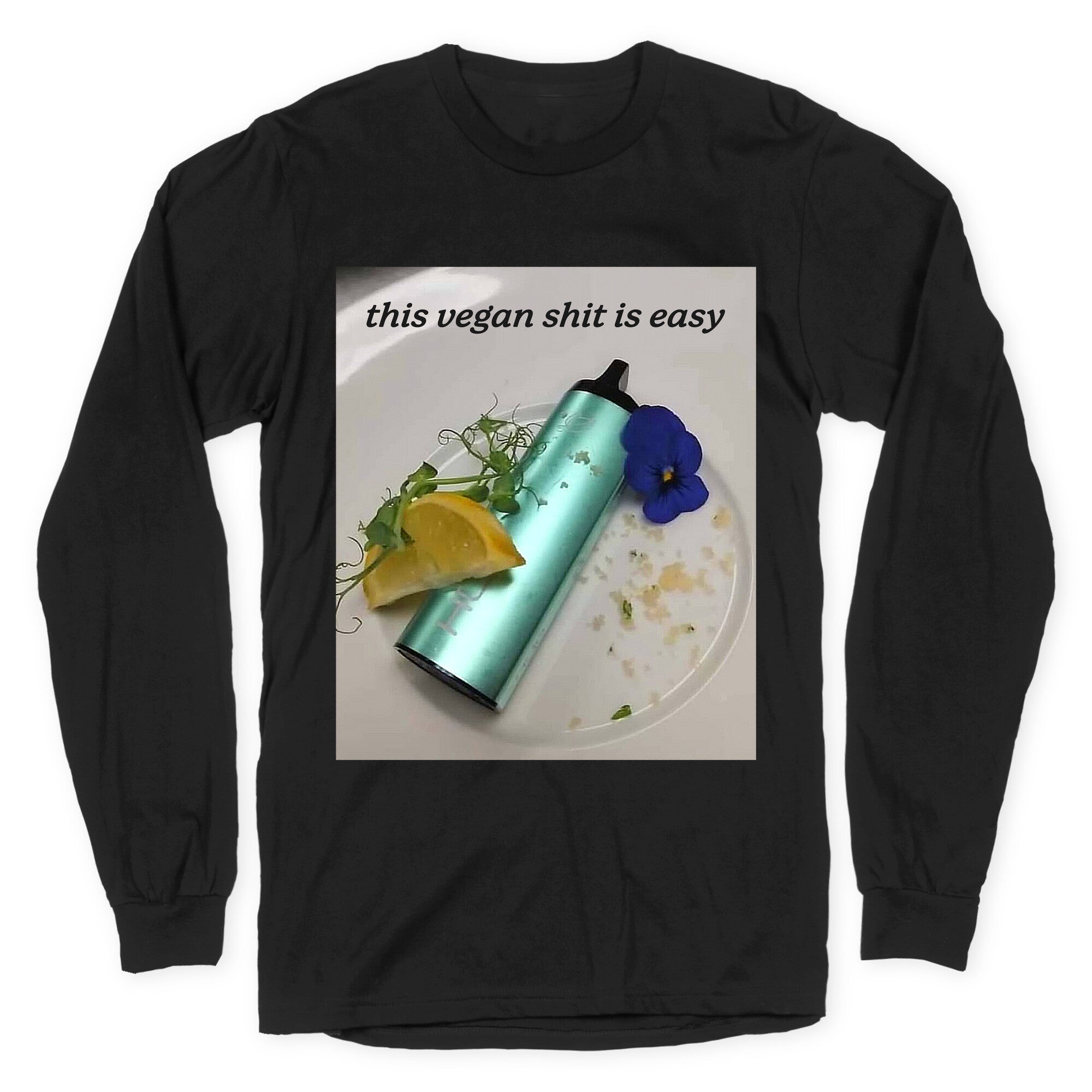 This Vegan Shit is Easy - Adult & Kids T-Shirts, Sweatshirts & Hoodies apparel design preview 1