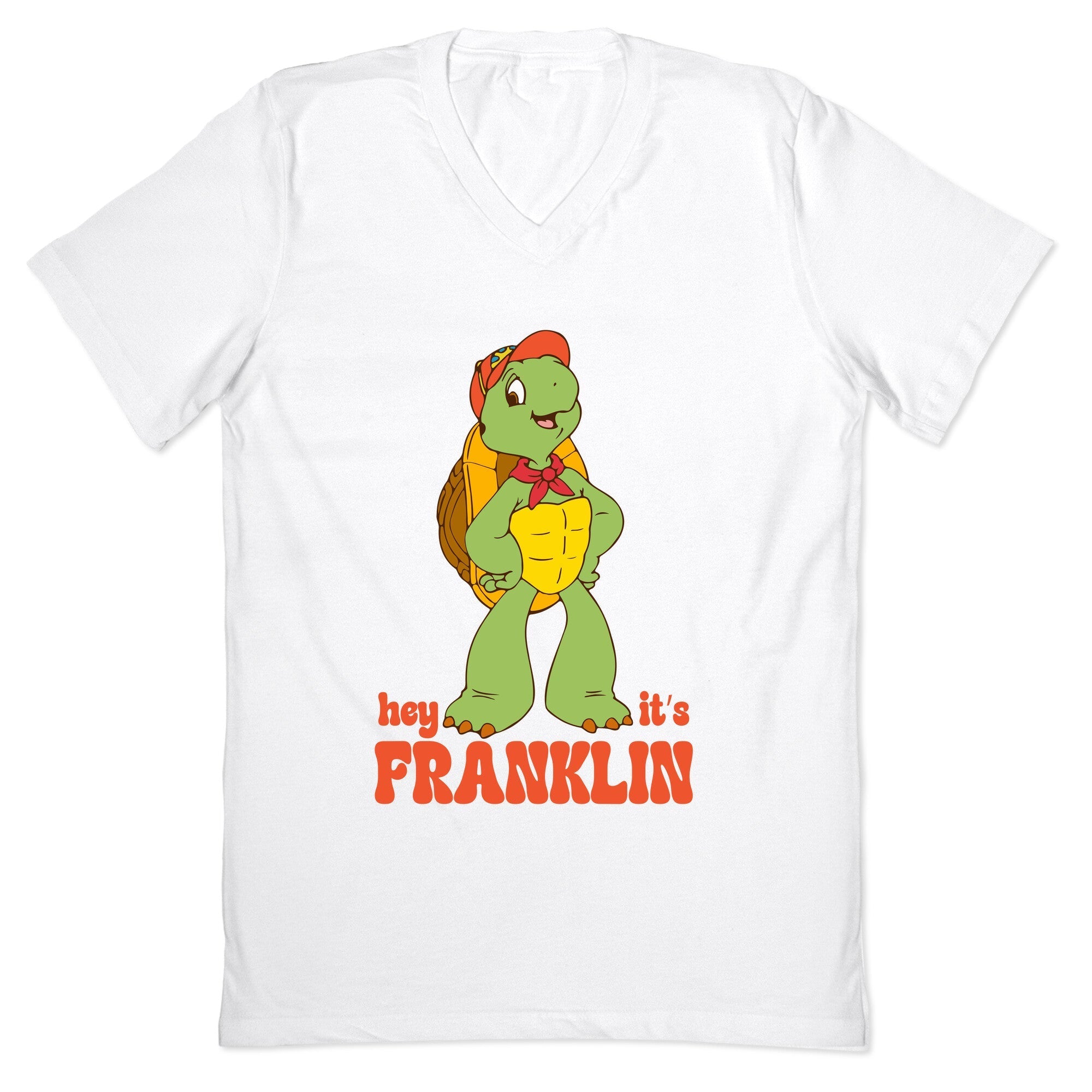Franklin the Turtle V-Neck - Adult & Kids T-Shirts, Sweatshirts & Hoodies apparel design preview 1