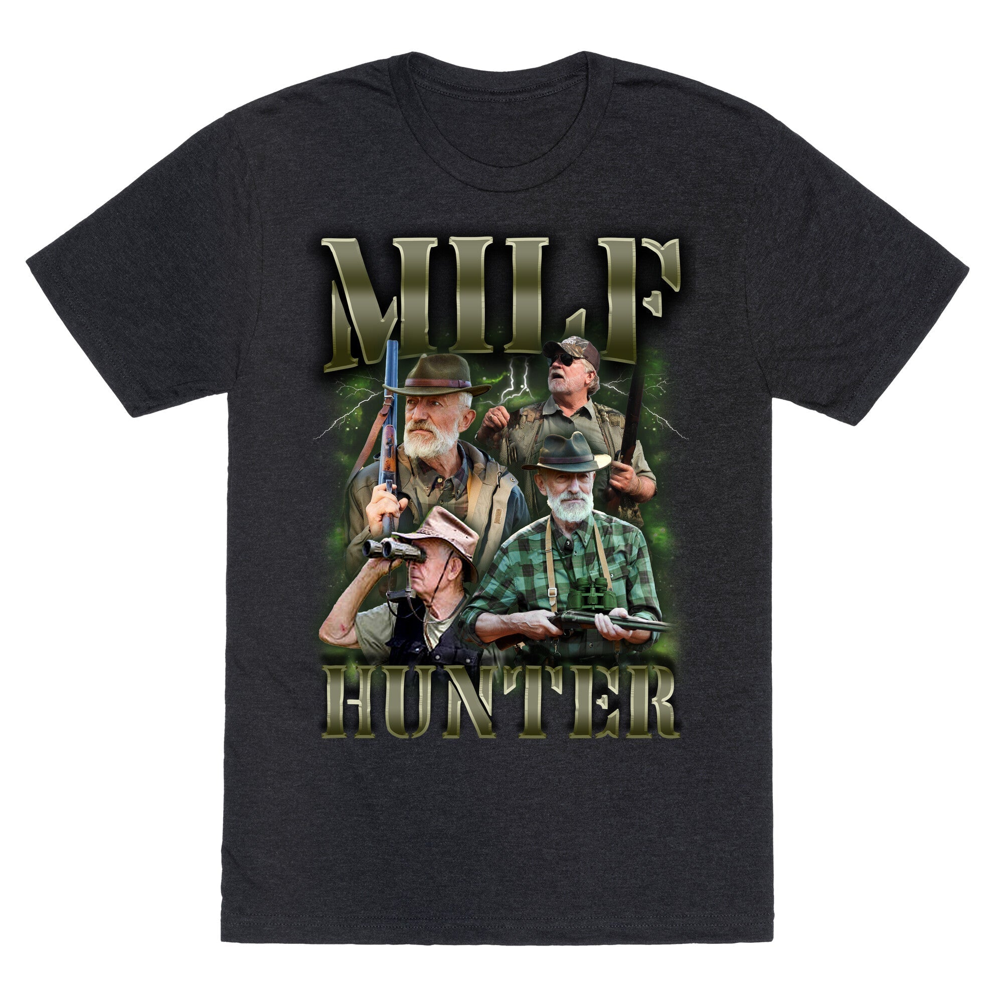 MILF Hunter Unisex Triblend - Adult & Kids T-Shirts, Sweatshirts & Hoodies apparel design preview 1