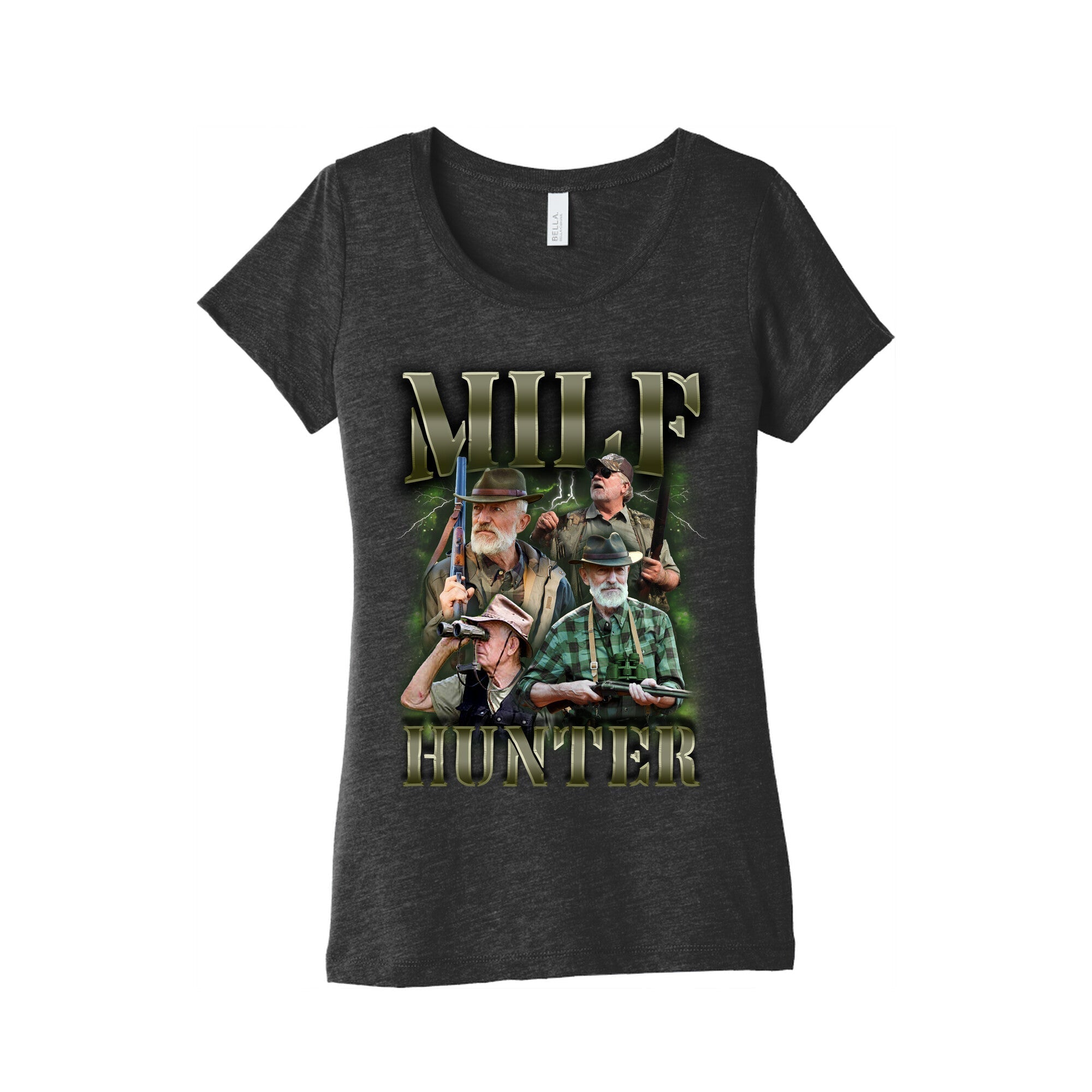 MILF Hunter Womens Triblend - Adult & Kids T-Shirts, Sweatshirts & Hoodies apparel design preview 1