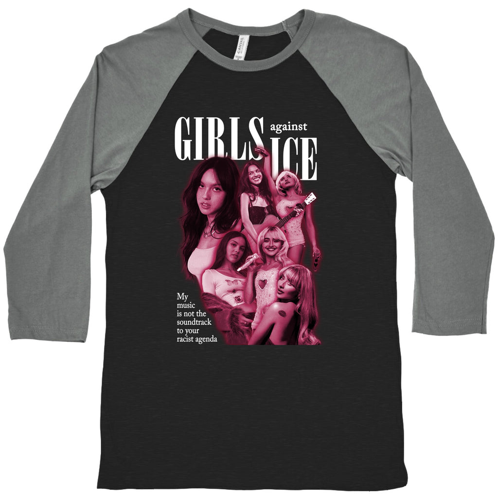 Girls Against ICE Baseball - Adult & Kids T-Shirts, Sweatshirts & Hoodies apparel design preview 1