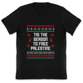 Tis the Season to Free Palestine V-Neck - Adult & Kids T-Shirts, Sweatshirts & Hoodies apparel design preview 1