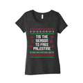Tis the Season to Free Palestine Womens Triblend - Adult & Kids T-Shirts, Sweatshirts & Hoodies apparel design preview 1