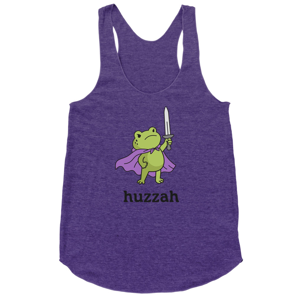 Huzzah Frog Racerback Tank - Adult & Kids T-Shirts, Sweatshirts & Hoodies apparel design preview 1