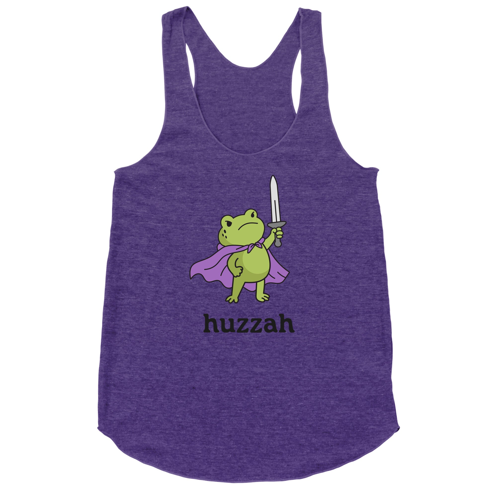 Huzzah Frog Racerback Tank - Adult & Kids T-Shirts, Sweatshirts & Hoodies apparel design preview 1