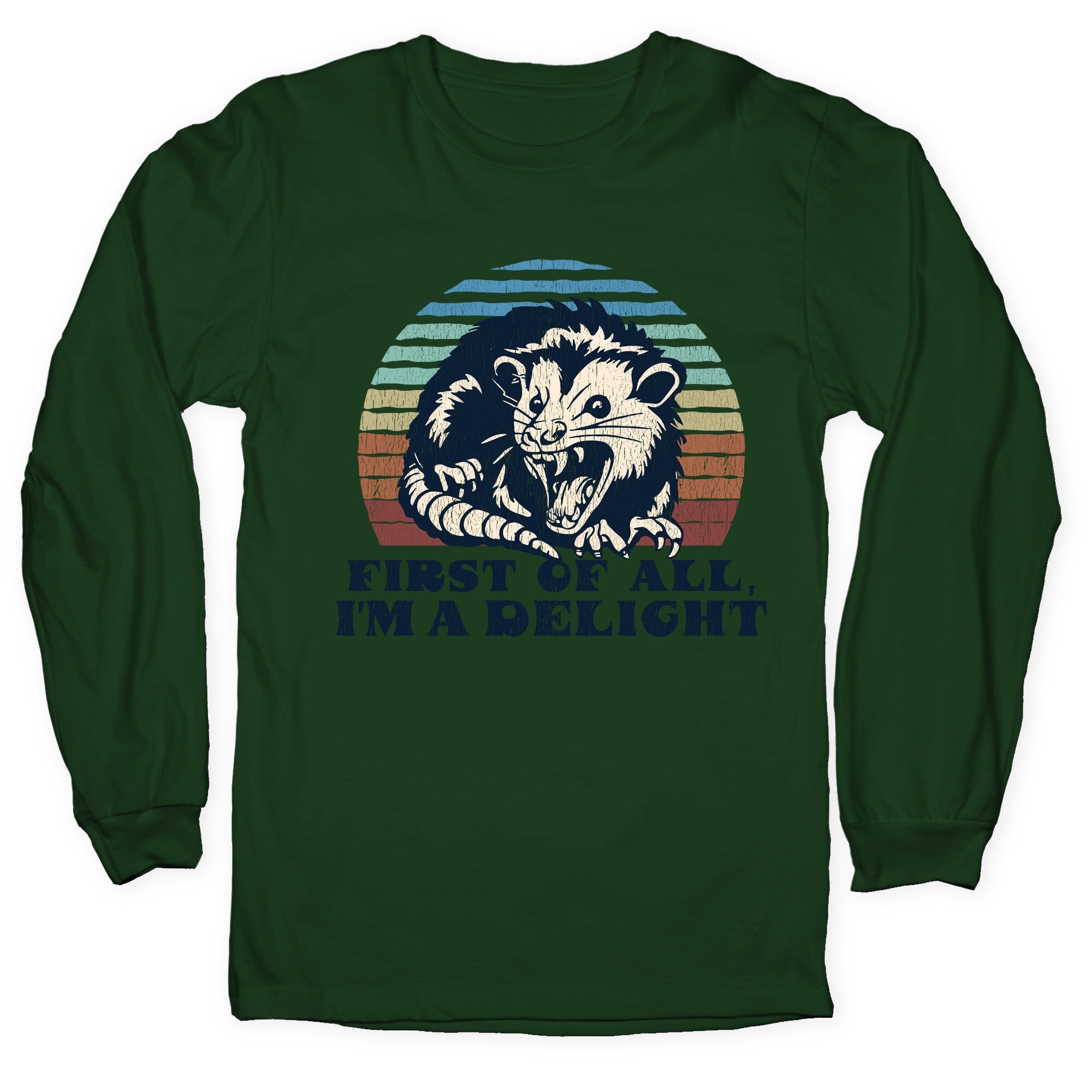 Delightful Unhinged Possum - Adult & Kids T-Shirts, Sweatshirts & Hoodies apparel design preview 1