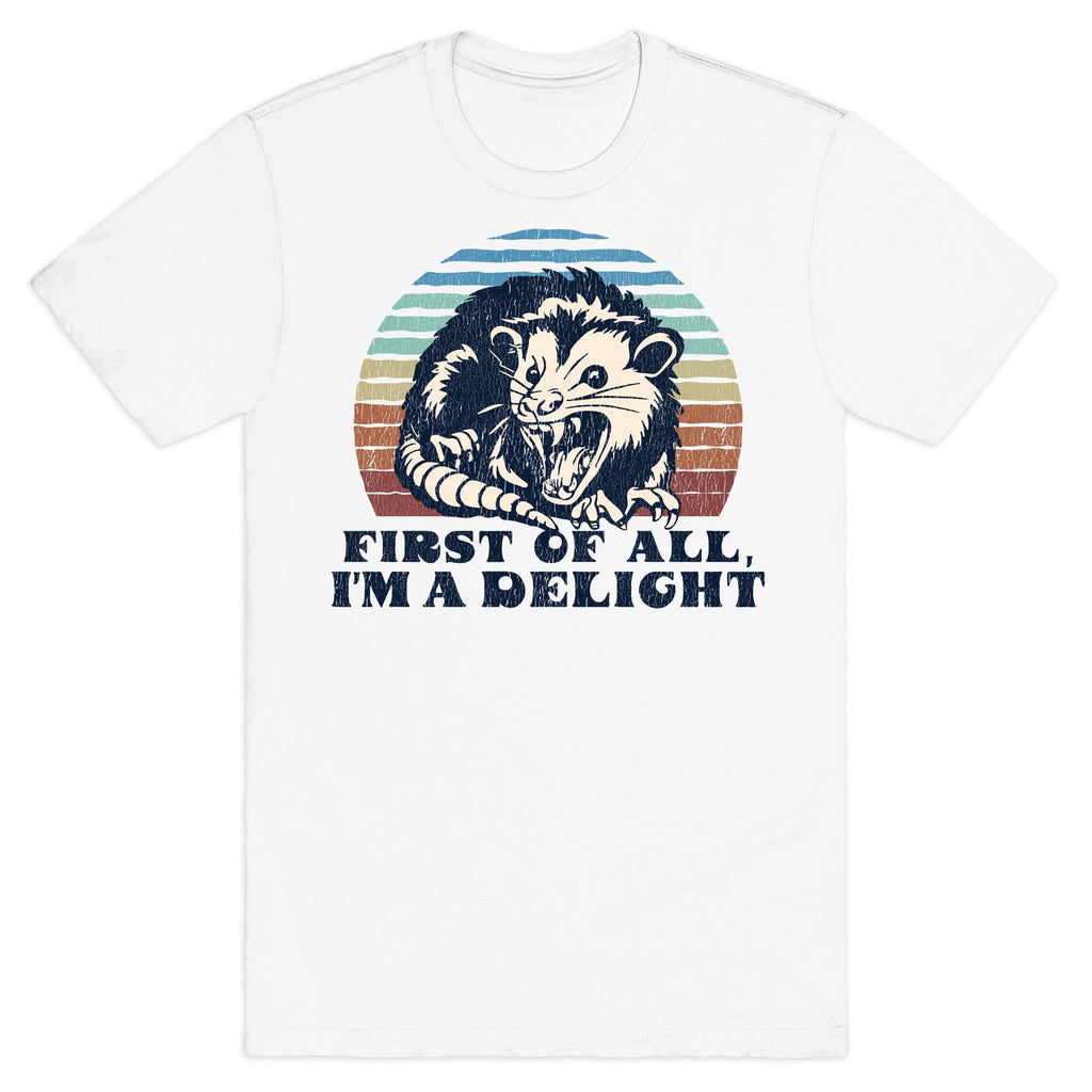 Delightful Unhinged Possum - Adult & Kids T-Shirts, Sweatshirts & Hoodies apparel design preview 1