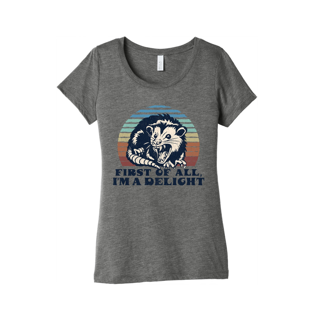 Delightful Unhinged Possum Womens Triblend - Adult & Kids T-Shirts, Sweatshirts & Hoodies apparel design preview 1