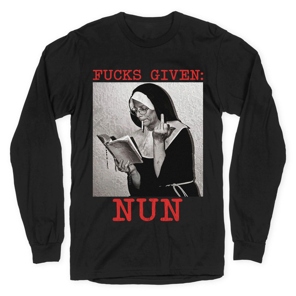 Fucks Given: Nun - Adult & Kids T-Shirts, Sweatshirts & Hoodies apparel design preview 1