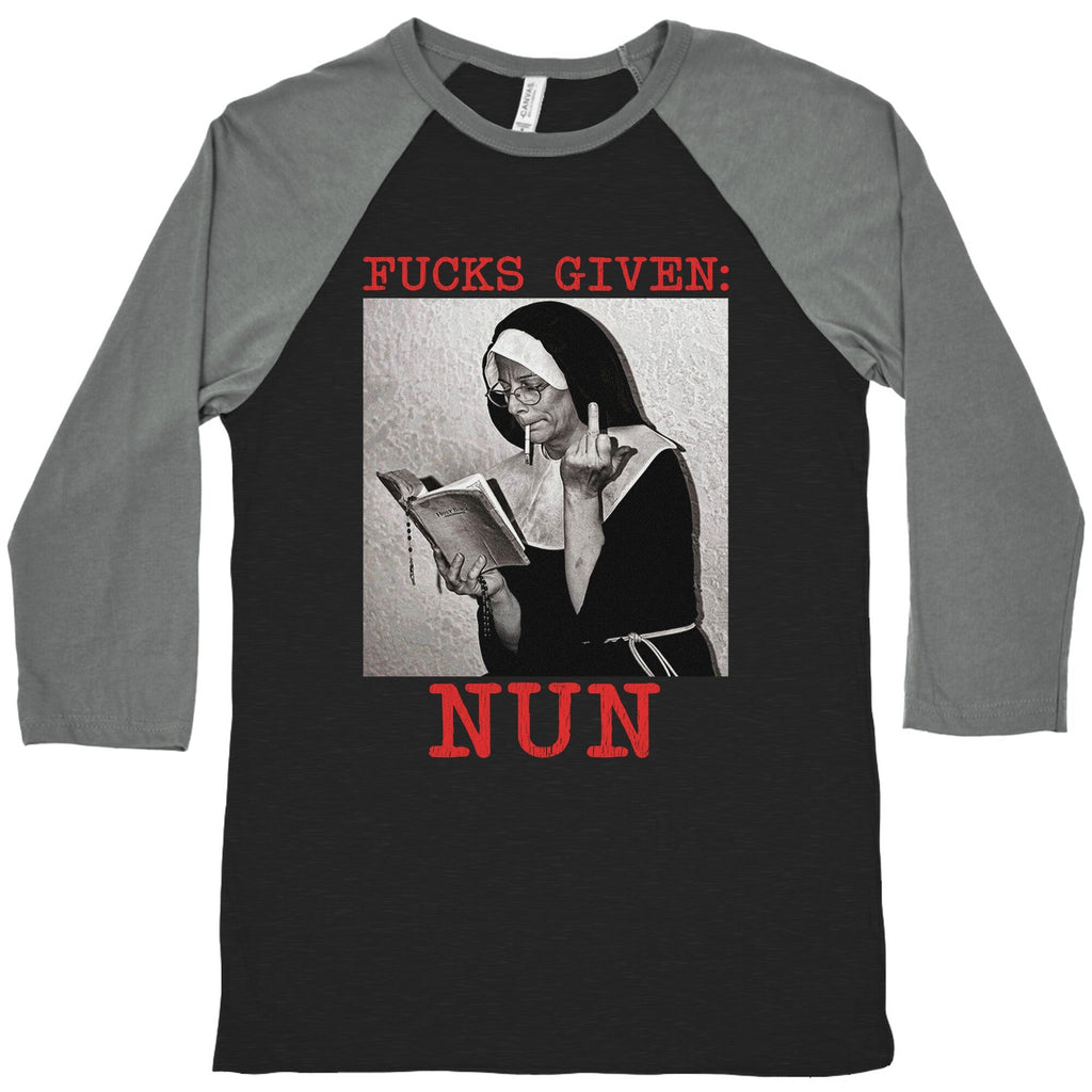 Fucks Given: Nun Baseball - Adult & Kids T-Shirts, Sweatshirts & Hoodies apparel design preview 1