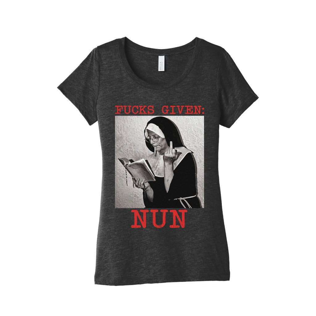 Fucks Given: Nun Womens Triblend - Adult & Kids T-Shirts, Sweatshirts & Hoodies apparel design preview 1