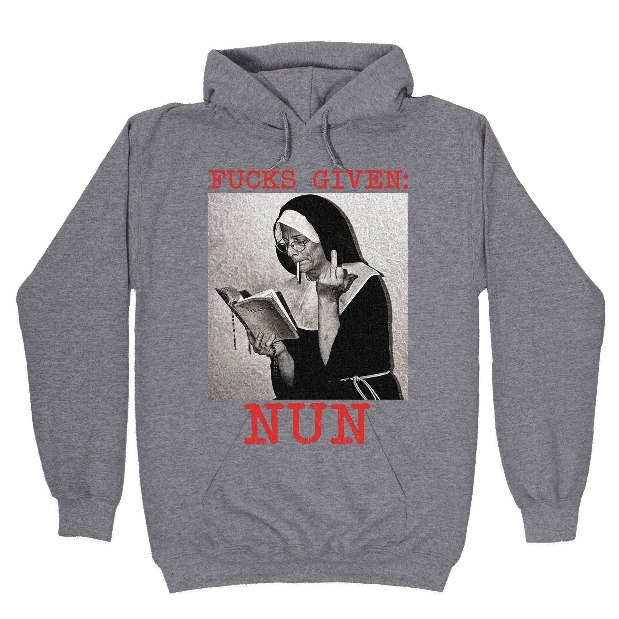 Fucks Given: Nun - Adult & Kids T-Shirts, Sweatshirts & Hoodies apparel design preview 1