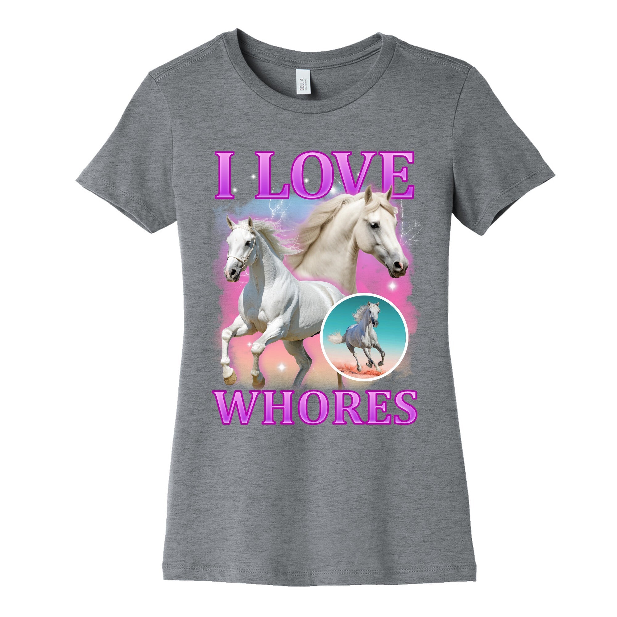 I Love Whores Womens Cotton - Adult & Kids T-Shirts, Sweatshirts & Hoodies apparel design preview 1