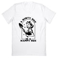Dirty Hoe, Happy V-Neck - Adult & Kids T-Shirts, Sweatshirts & Hoodies apparel design preview 1