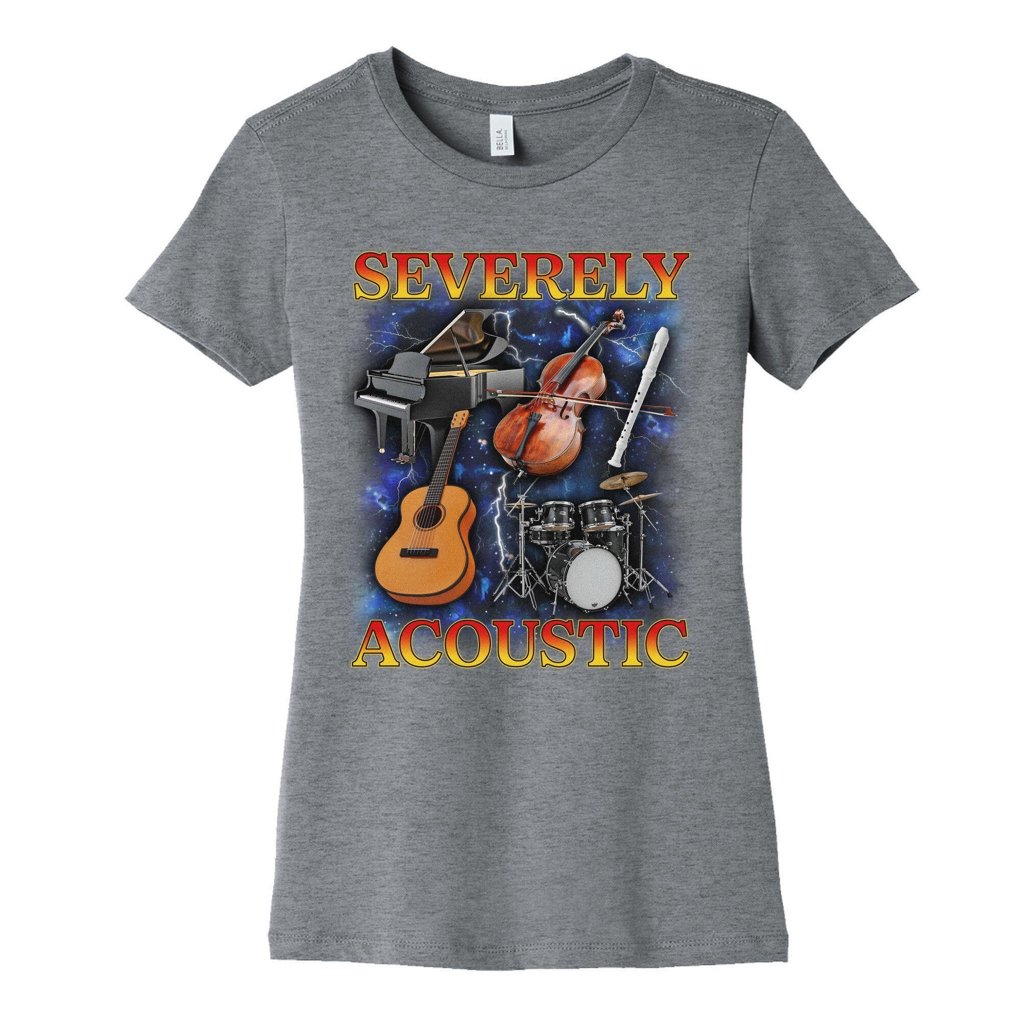 Severely Acoustic Womens Cotton - Adult & Kids T-Shirts, Sweatshirts & Hoodies apparel design preview 1