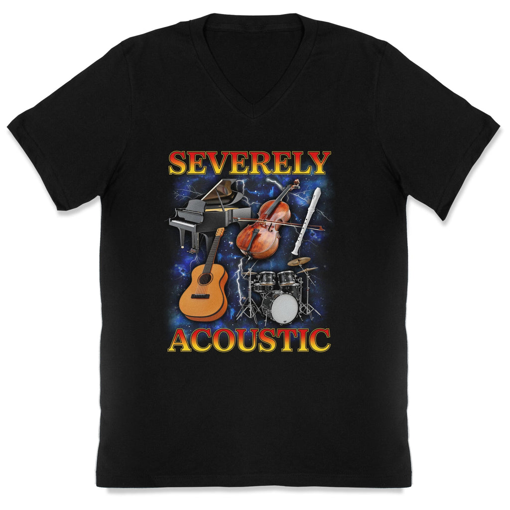 Severely Acoustic V-Neck - Adult & Kids T-Shirts, Sweatshirts & Hoodies apparel design preview 1