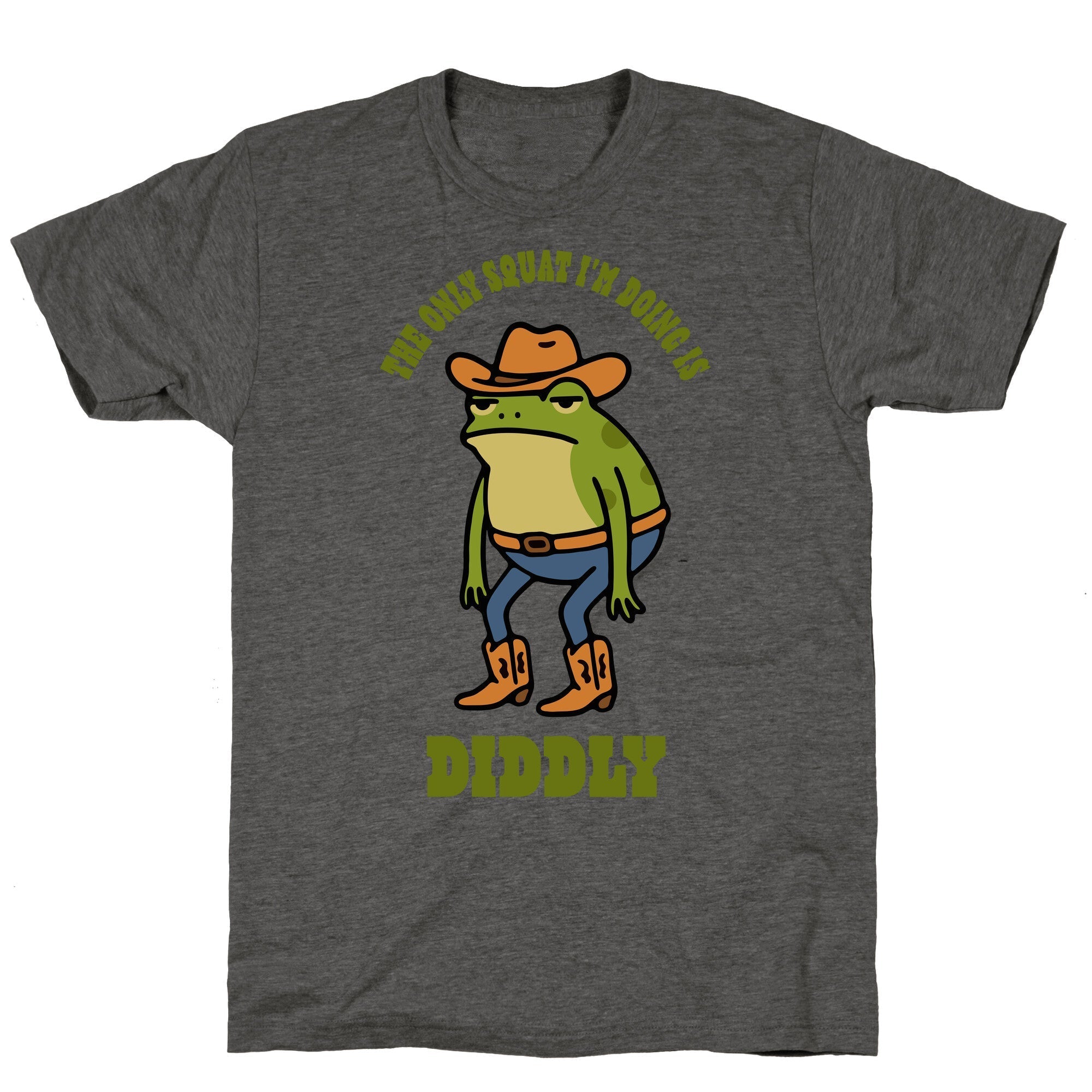 Diddly Squat Frog Unisex Triblend - Adult & Kids T-Shirts, Sweatshirts & Hoodies apparel design preview 1