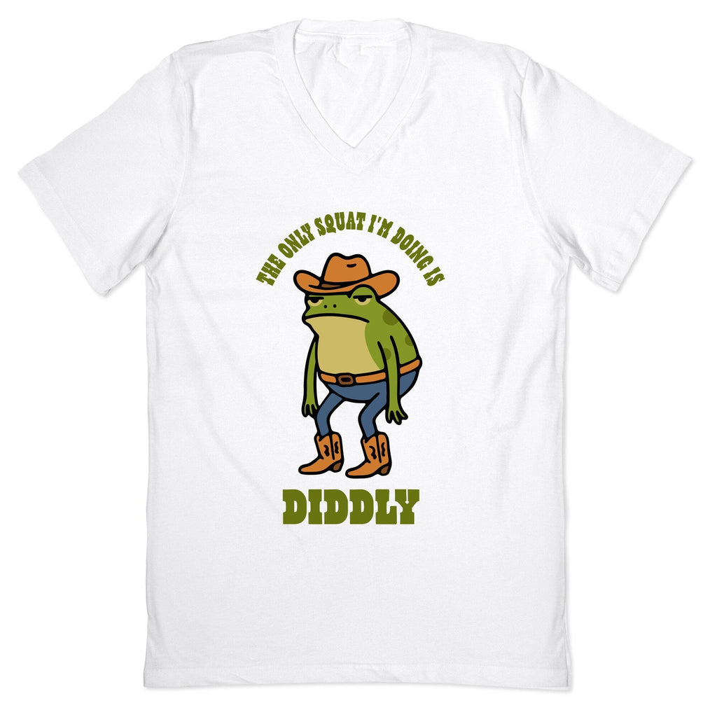 Diddly Squat Frog V-Neck - Adult & Kids T-Shirts, Sweatshirts & Hoodies apparel design preview 1