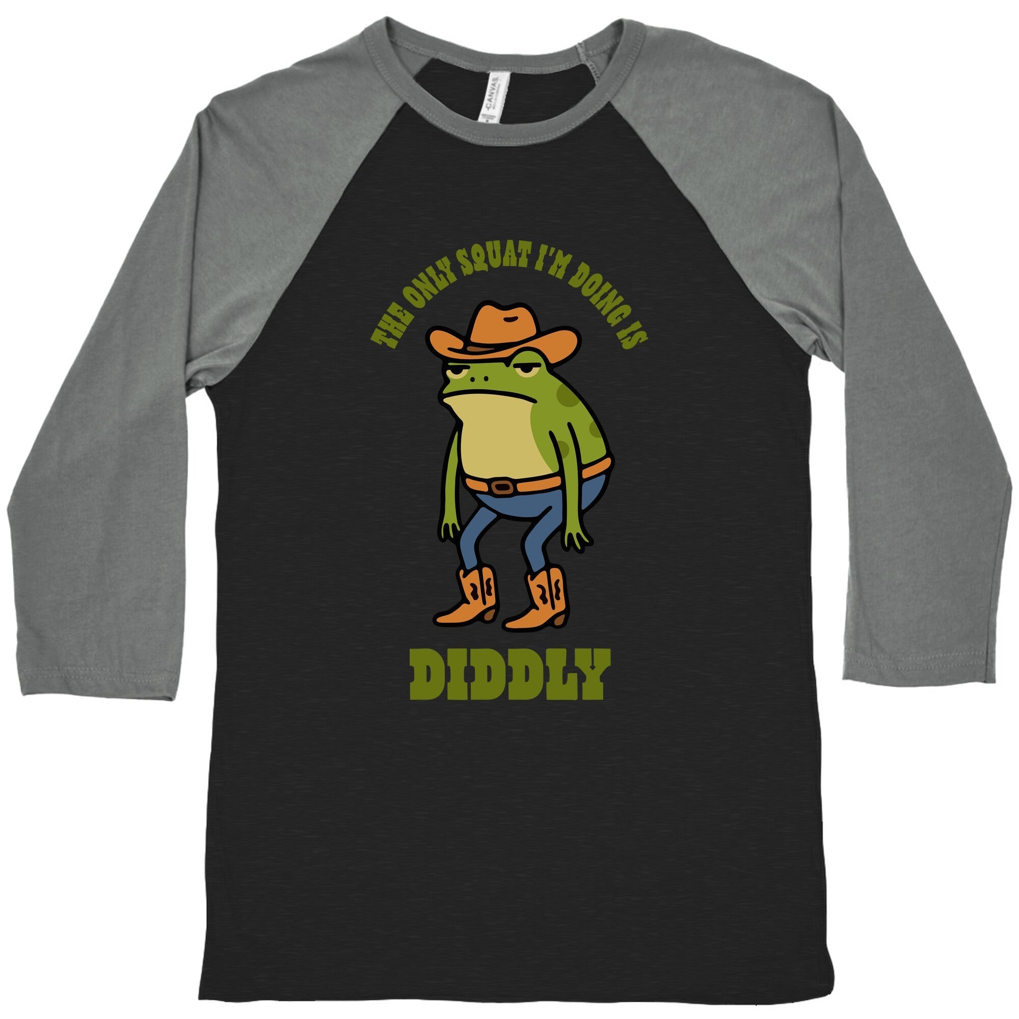 Diddly Squat Frog Baseball - Adult & Kids T-Shirts, Sweatshirts & Hoodies apparel design preview 1