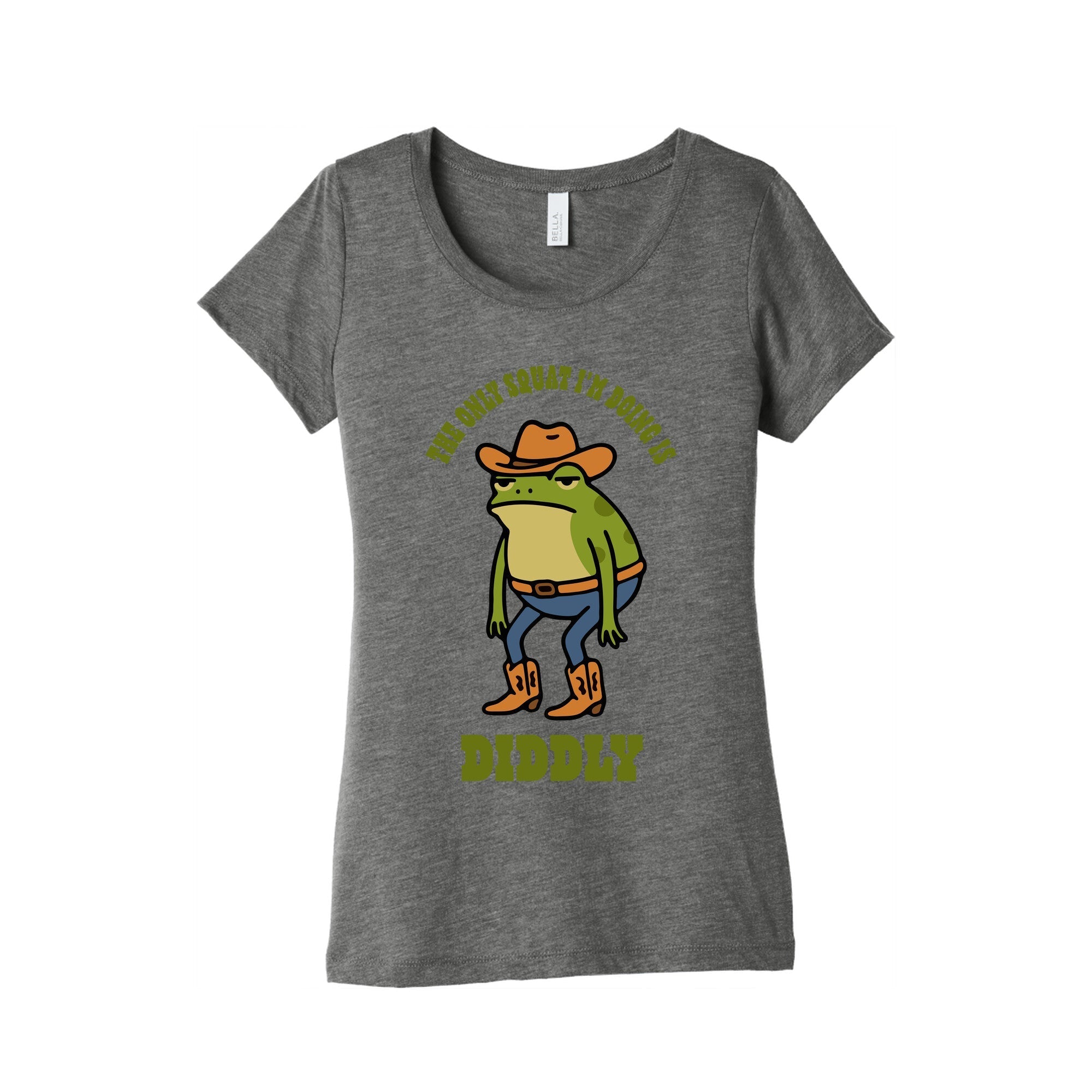 Diddly Squat Frog Womens Triblend - Adult & Kids T-Shirts, Sweatshirts & Hoodies apparel design preview 1