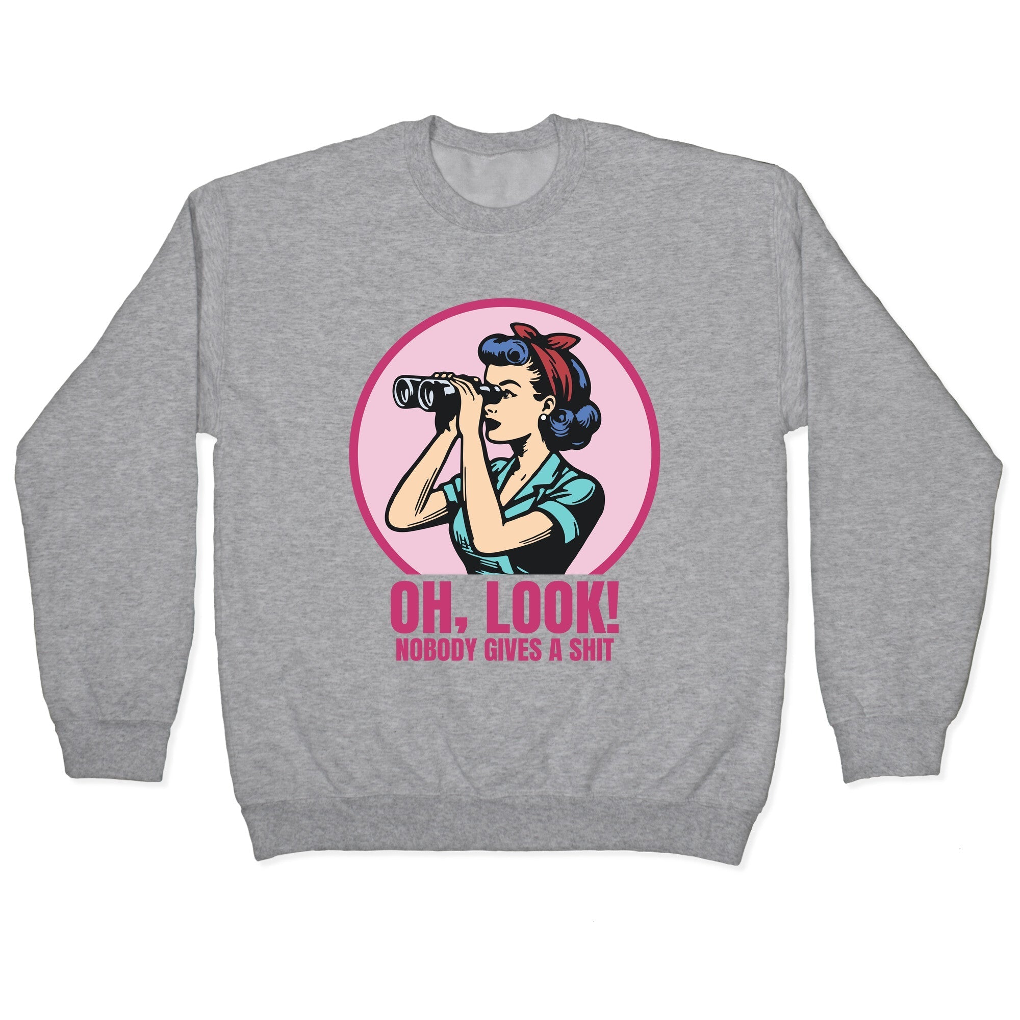Nobody Gives A Shit Crewneck - Adult & Kids T-Shirts, Sweatshirts & Hoodies apparel design preview 1