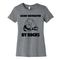 Easily Distracted By Rocks Womens Cotton - Adult & Kids T-Shirts, Sweatshirts & Hoodies apparel design preview 1