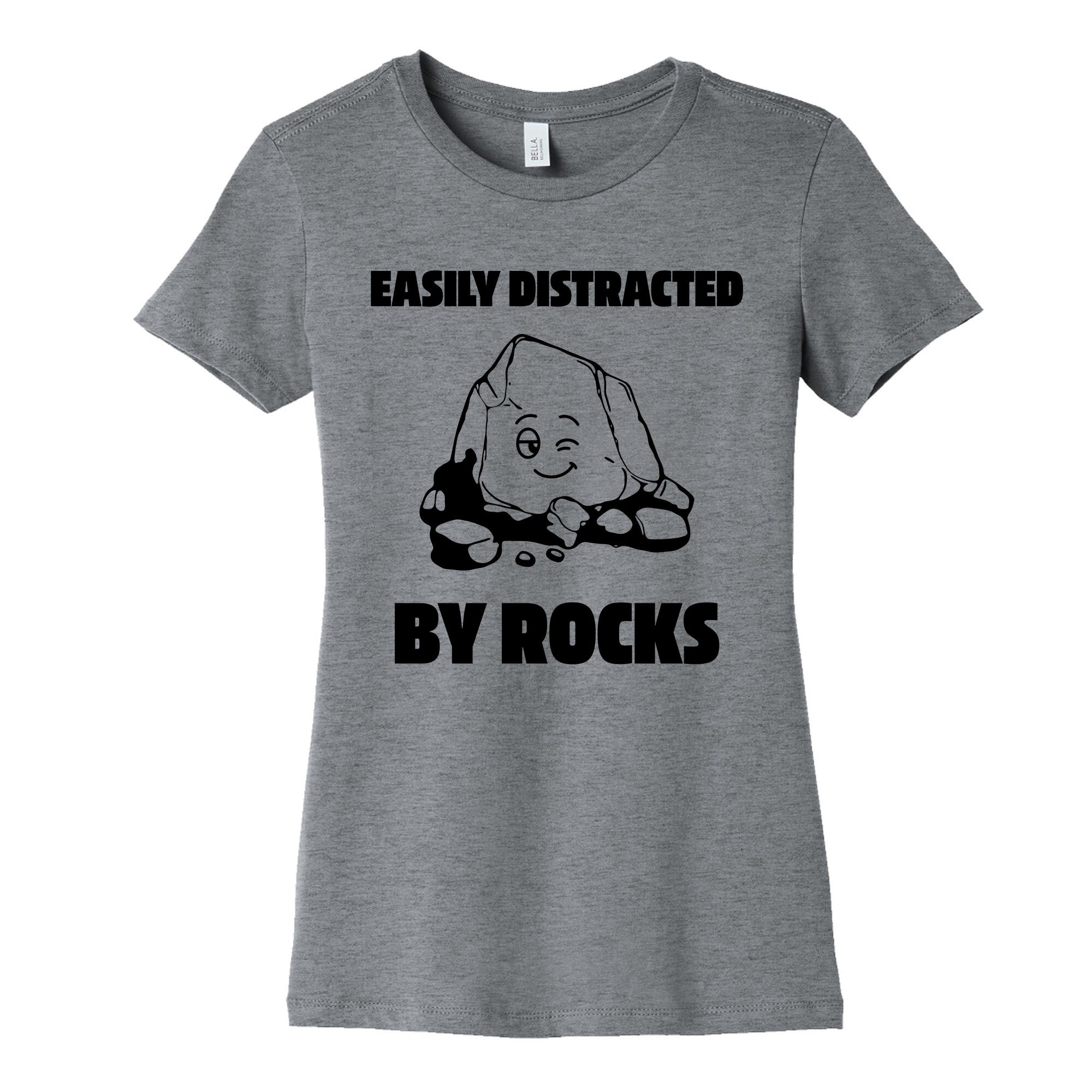 Easily Distracted By Rocks Womens Cotton - Adult & Kids T-Shirts, Sweatshirts & Hoodies apparel design preview 1