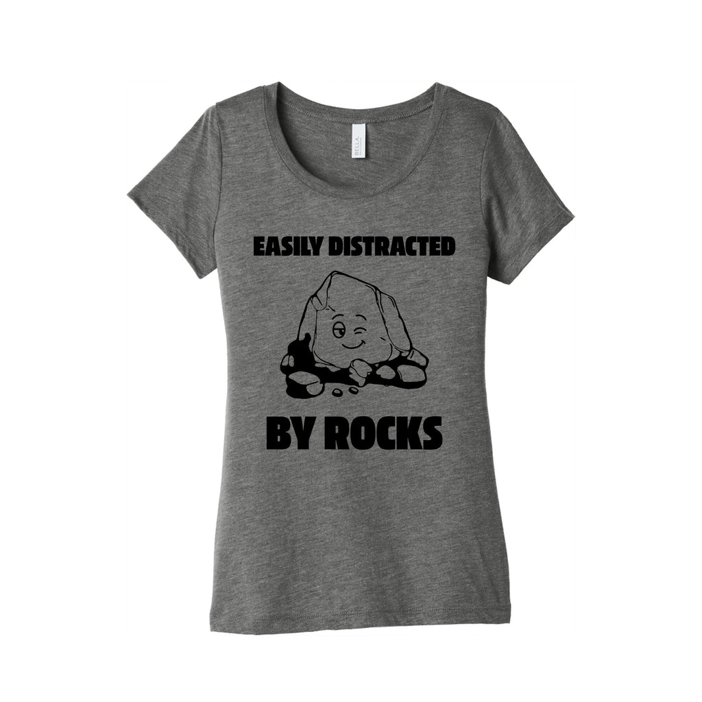 Easily Distracted By Rocks Womens Triblend - Adult & Kids T-Shirts, Sweatshirts & Hoodies apparel design preview 1