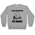 Easily Distracted By Rocks Crewneck - Adult & Kids T-Shirts, Sweatshirts & Hoodies apparel design preview 1