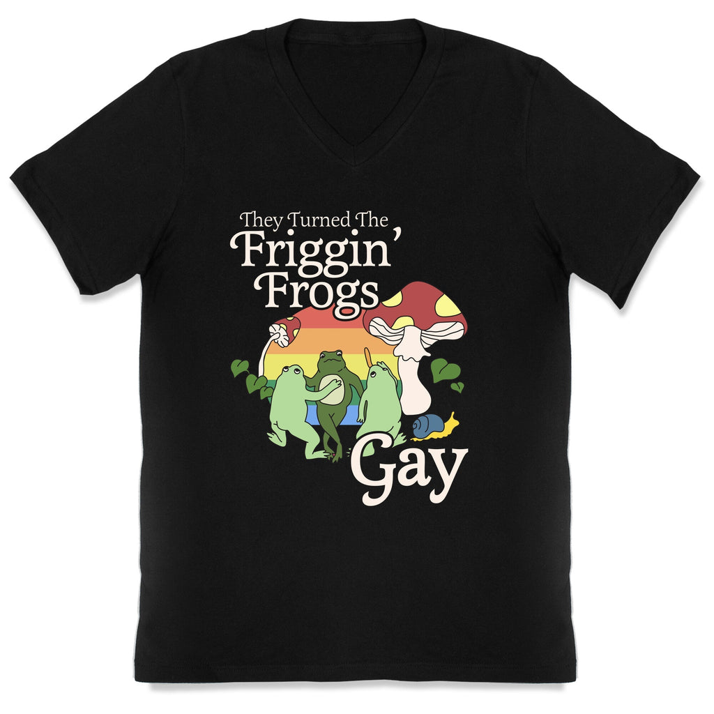 Gay Frogs V-Neck - Adult & Kids T-Shirts, Sweatshirts & Hoodies apparel design preview 1