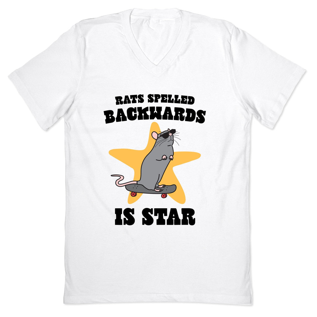 Rats Spelled Backwards is STAR V-Neck - Adult & Kids T-Shirts, Sweatshirts & Hoodies apparel design preview 1