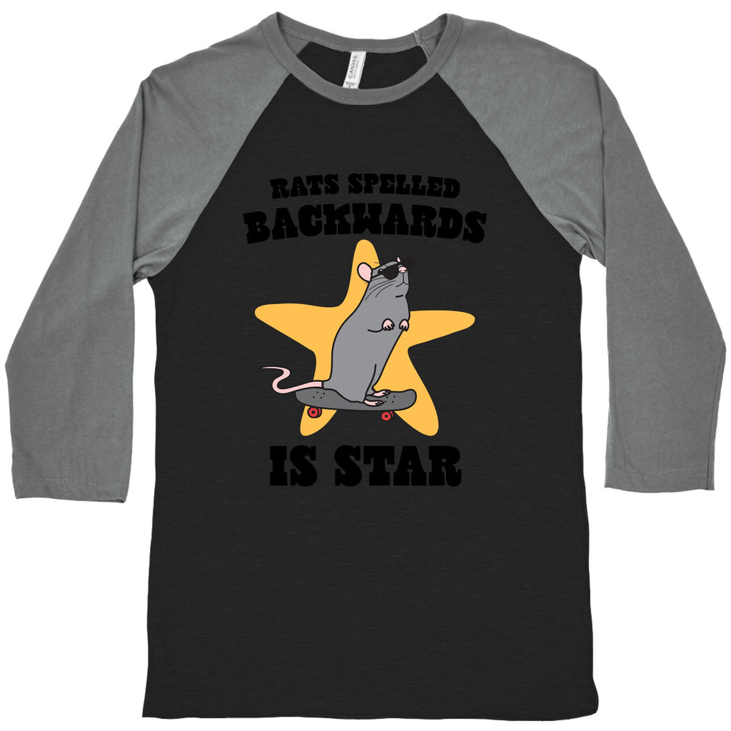 Rats Spelled Backwards is STAR Baseball - Adult & Kids T-Shirts, Sweatshirts & Hoodies apparel design preview 1