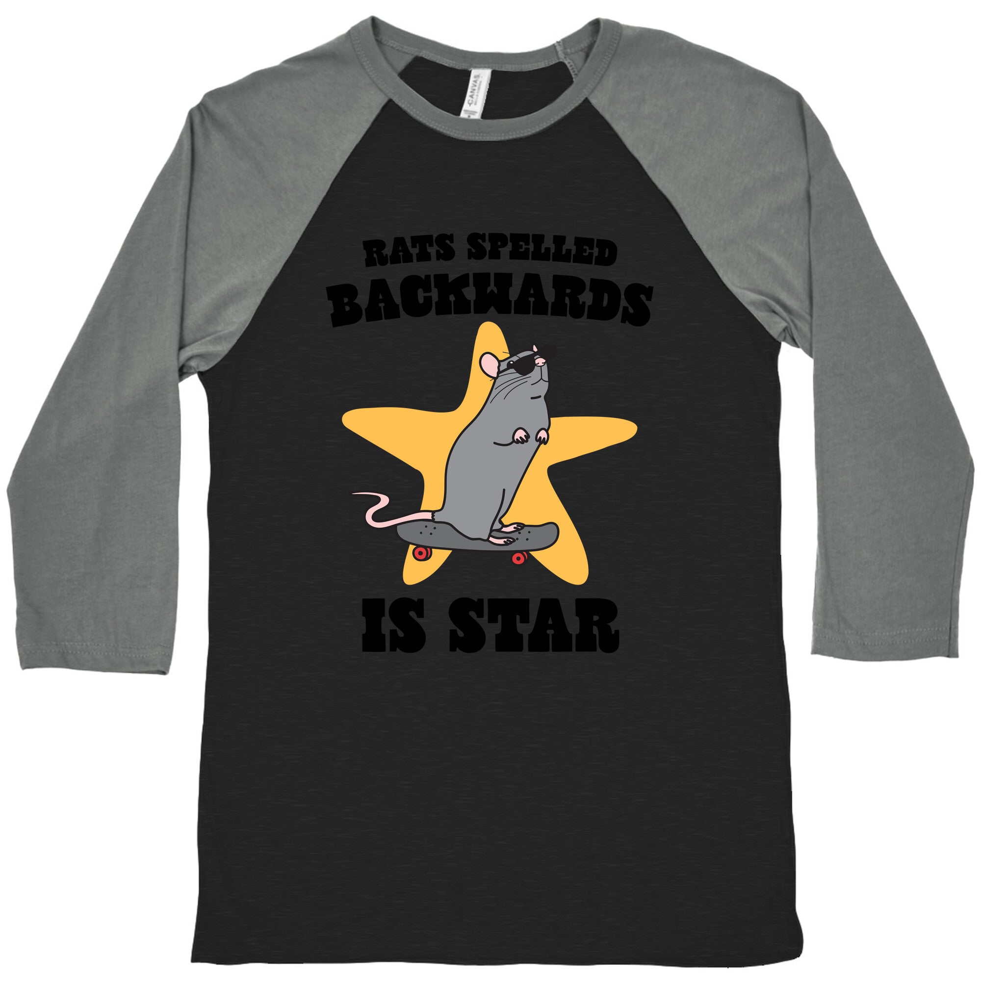 Rats Spelled Backwards is STAR Baseball - Adult & Kids T-Shirts, Sweatshirts & Hoodies apparel design preview 1