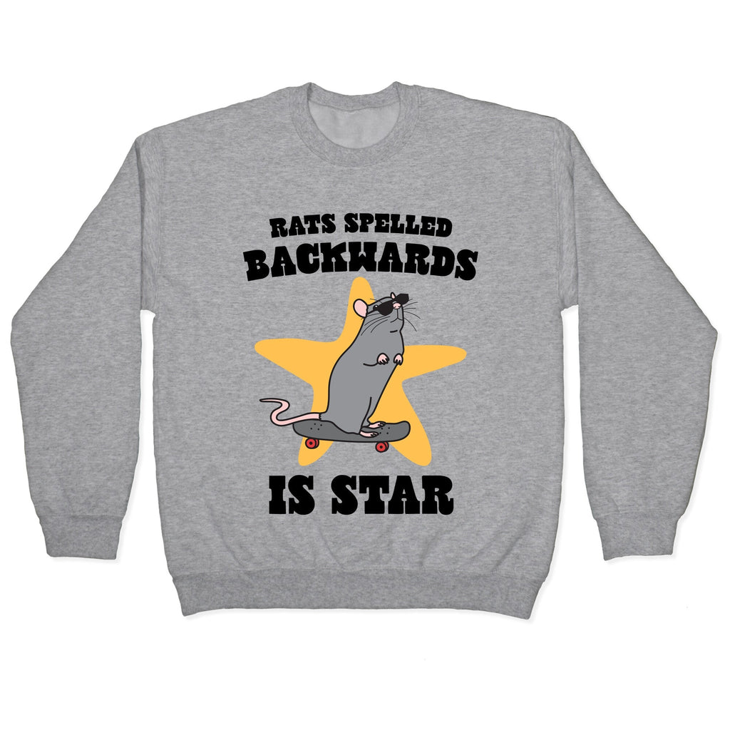 Rats Spelled Backwards is STAR Crewneck - Adult & Kids T-Shirts, Sweatshirts & Hoodies apparel design preview 1