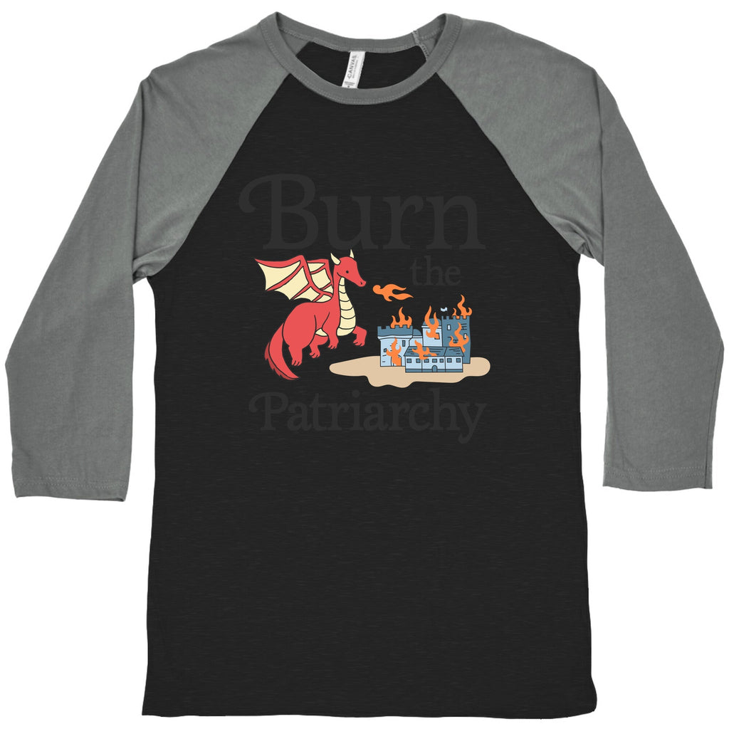 Burn the Patriarchy Baseball - Adult & Kids T-Shirts, Sweatshirts & Hoodies apparel design preview 1