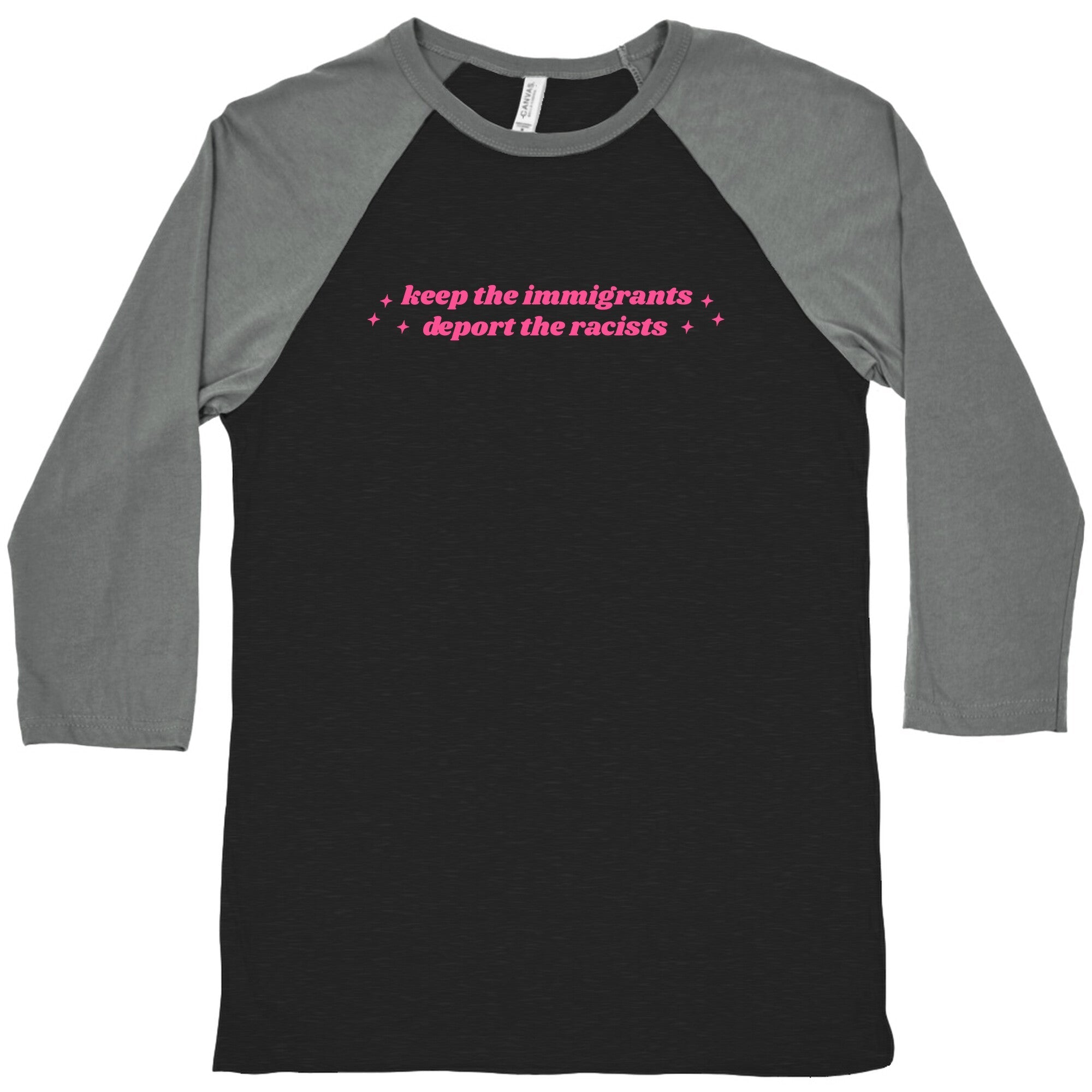 Keep The Immigrants, Deport Racists Baseball - Adult & Kids T-Shirts, Sweatshirts & Hoodies apparel design preview 1