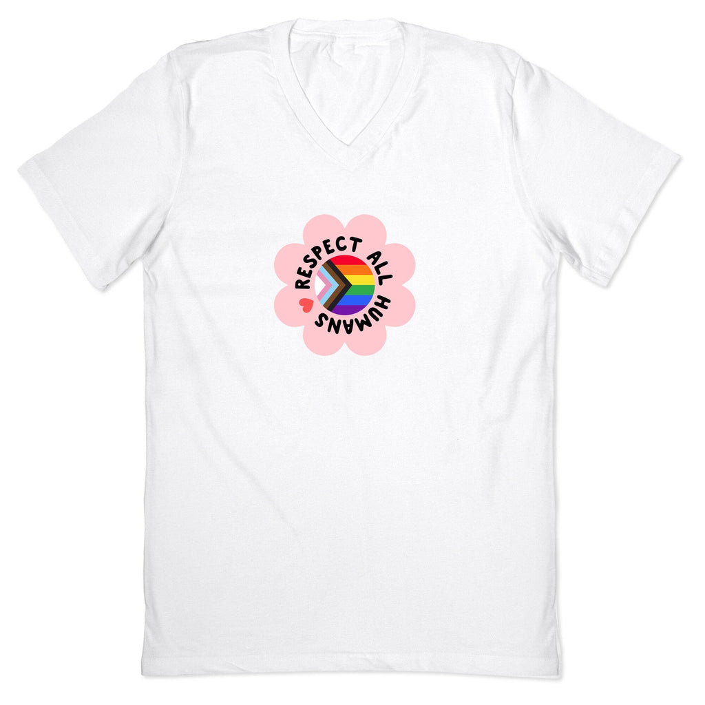 Respect All Humans V-Neck - Adult & Kids T-Shirts, Sweatshirts & Hoodies apparel design preview 1