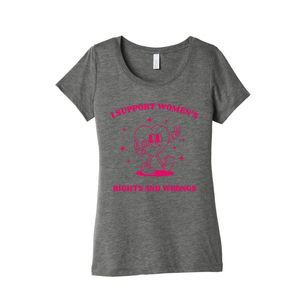I Support Womens Rights And Wrongs Triblend - Adult & Kids T-Shirts, Sweatshirts & Hoodies apparel design preview 1