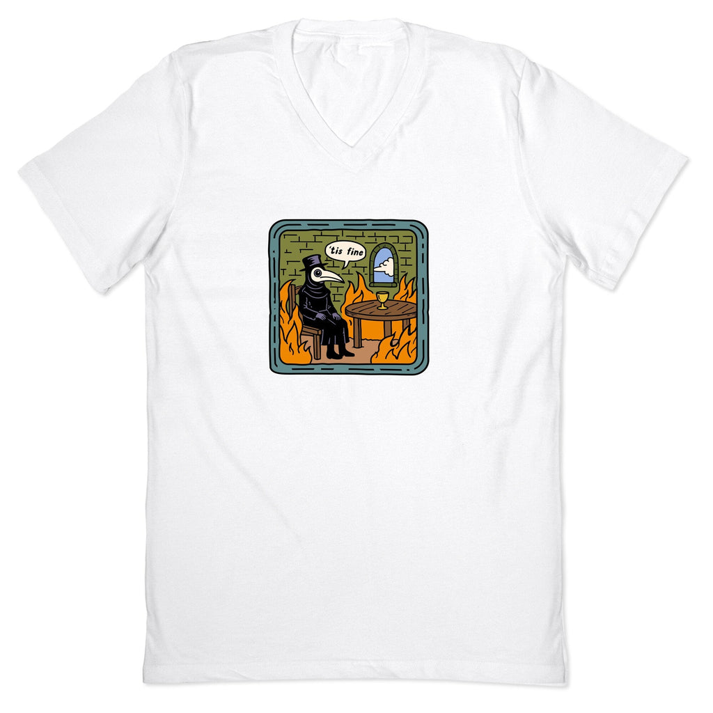 Tis Fine V-Neck - Adult & Kids T-Shirts, Sweatshirts & Hoodies apparel design preview 1