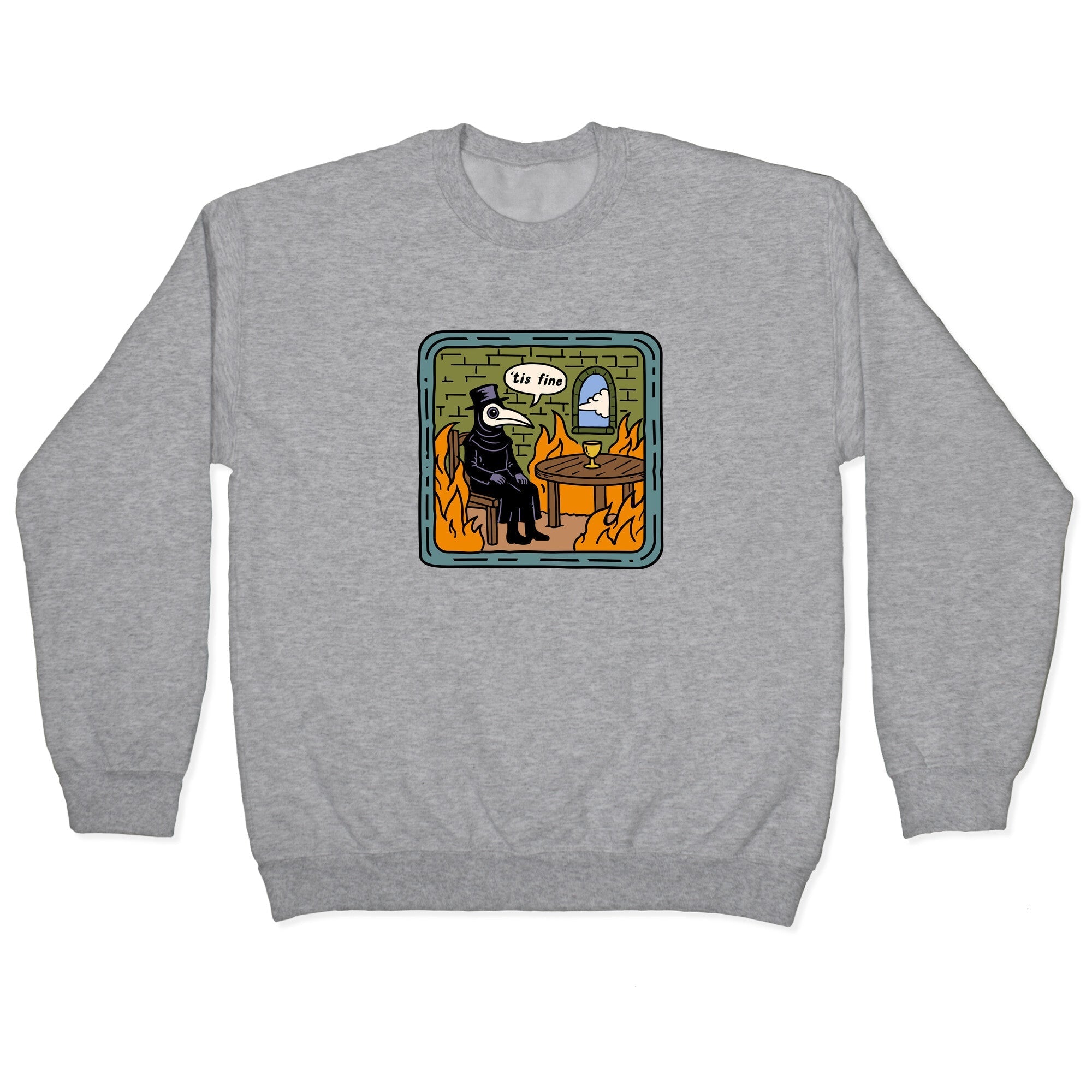 Tis Fine Crewneck - Adult & Kids T-Shirts, Sweatshirts & Hoodies apparel design preview 1