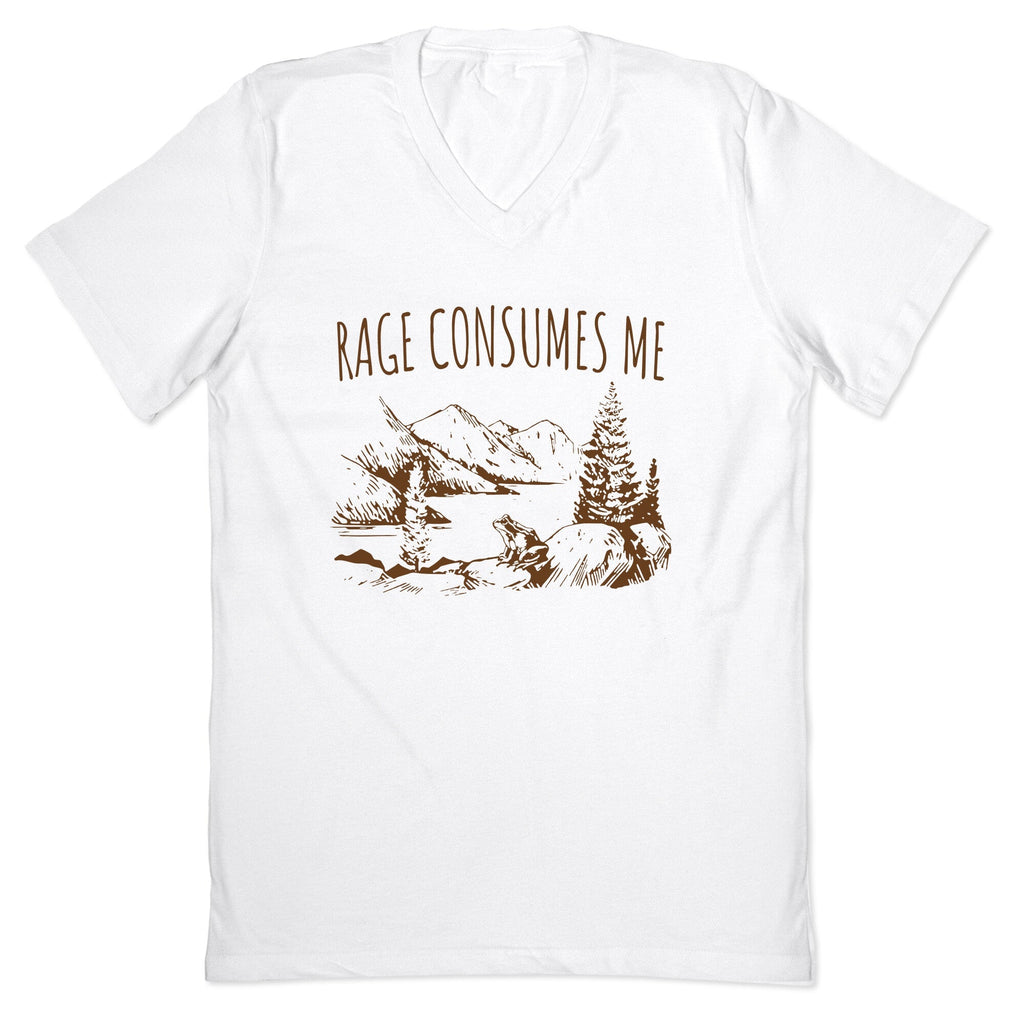 Rage Consumes Me V-Neck - Adult & Kids T-Shirts, Sweatshirts & Hoodies apparel design preview 1