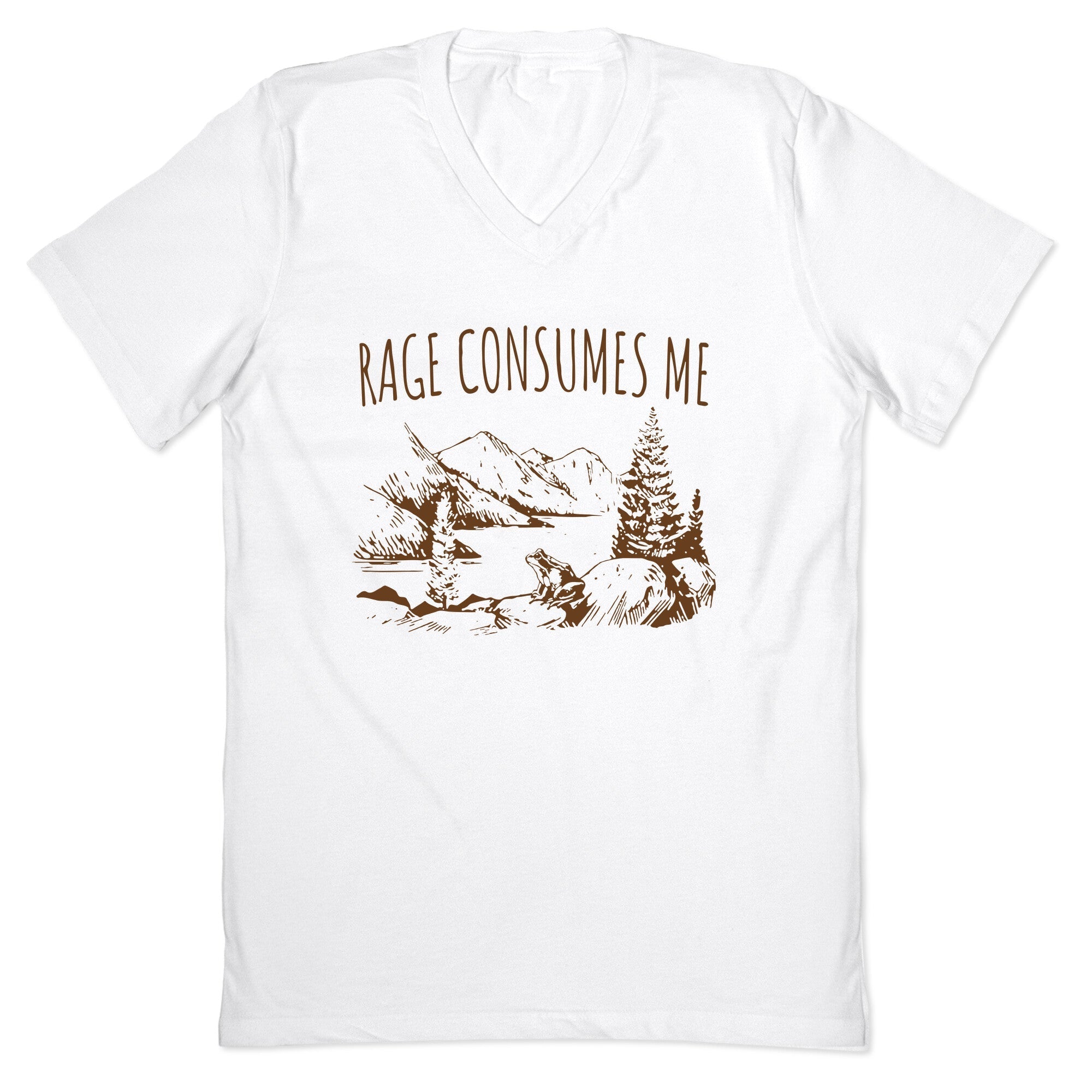Rage Consumes Me V-Neck - Adult & Kids T-Shirts, Sweatshirts & Hoodies apparel design preview 1