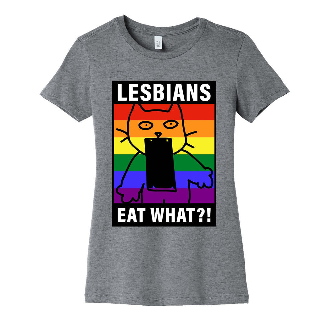 Lesbians Eat What?! Womens Cotton - Adult & Kids T-Shirts, Sweatshirts & Hoodies apparel design preview 1
