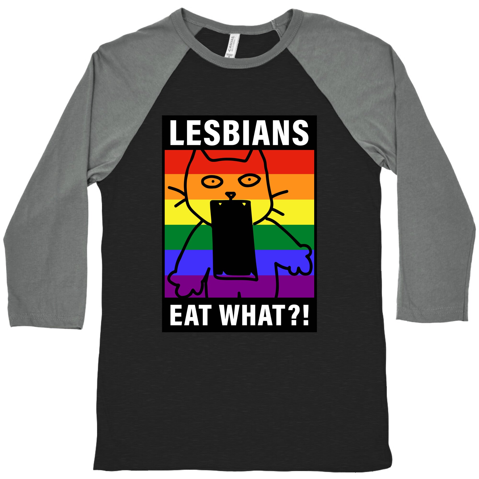 Lesbians Eat What?! Baseball - Adult & Kids T-Shirts, Sweatshirts & Hoodies apparel design preview 1