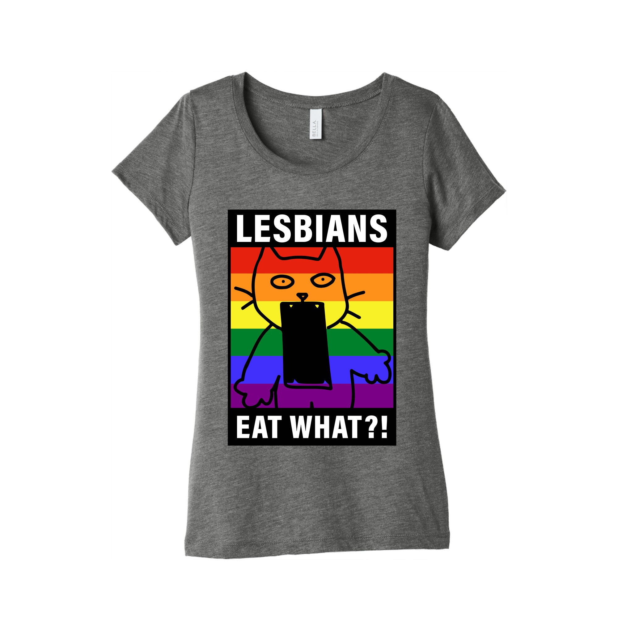Lesbians Eat What?! Womens Triblend - Adult & Kids T-Shirts, Sweatshirts & Hoodies apparel design preview 1