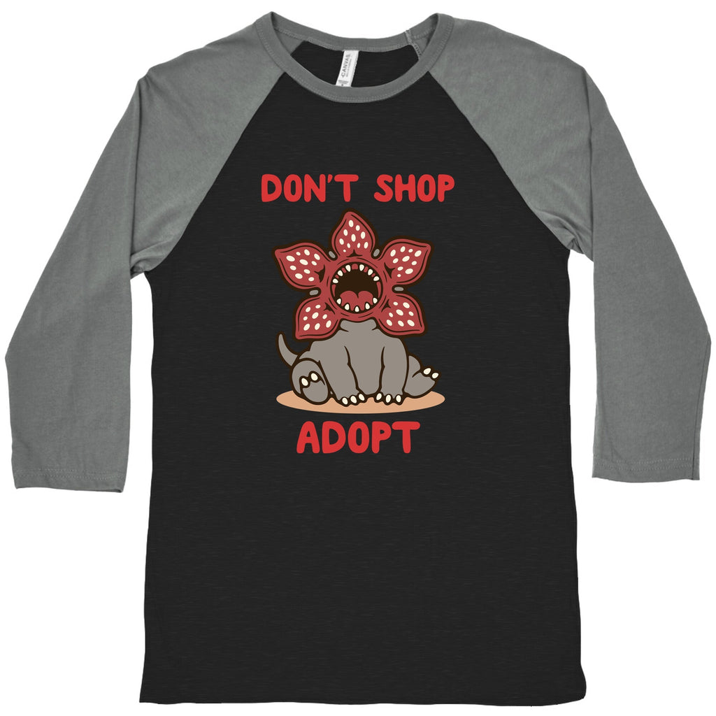 Dont Shop Adopt Demogorgon Baseball - Adult & Kids T-Shirts, Sweatshirts & Hoodies apparel design preview 1