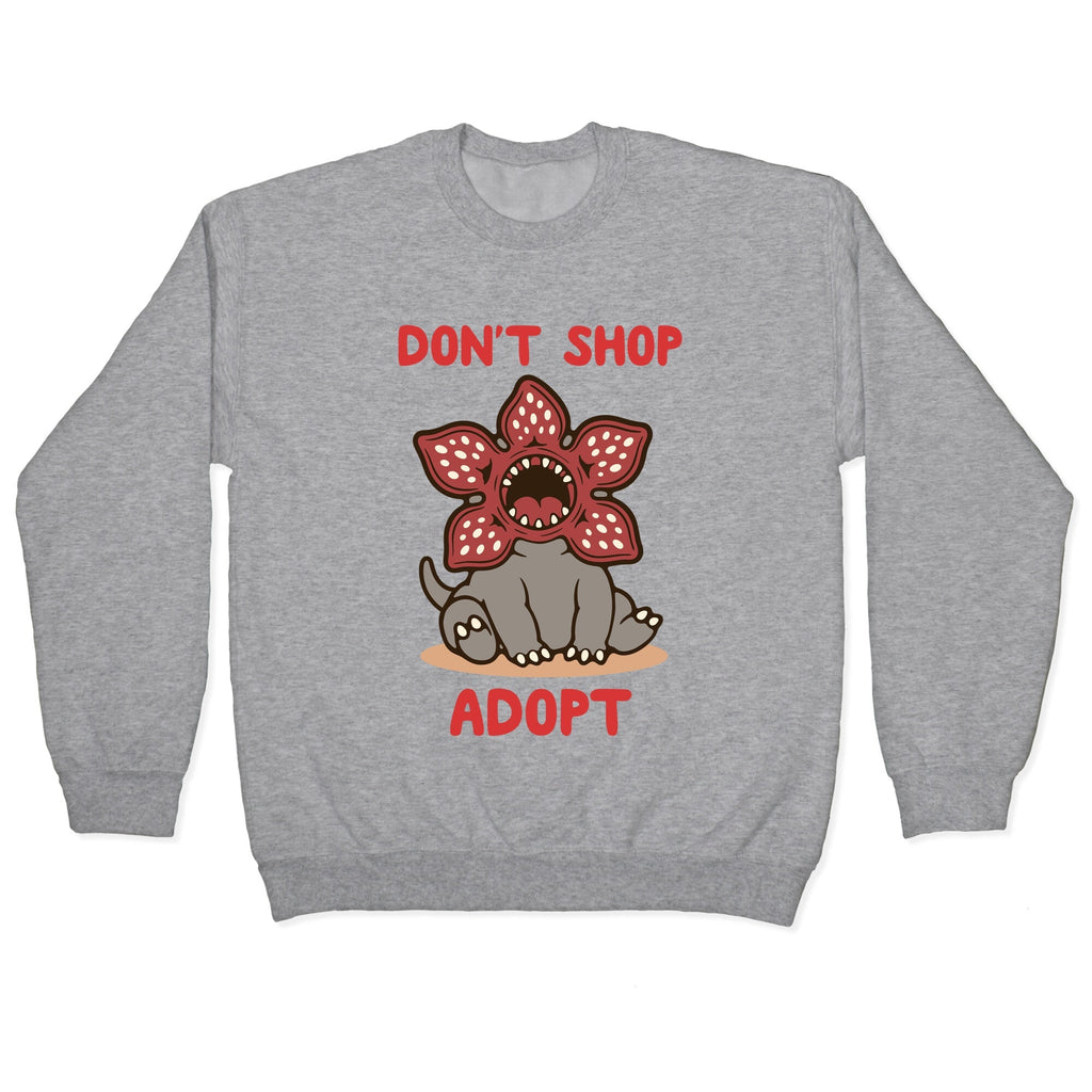 Dont Shop Adopt Demogorgon Crewneck - Adult & Kids T-Shirts, Sweatshirts & Hoodies apparel design preview 1